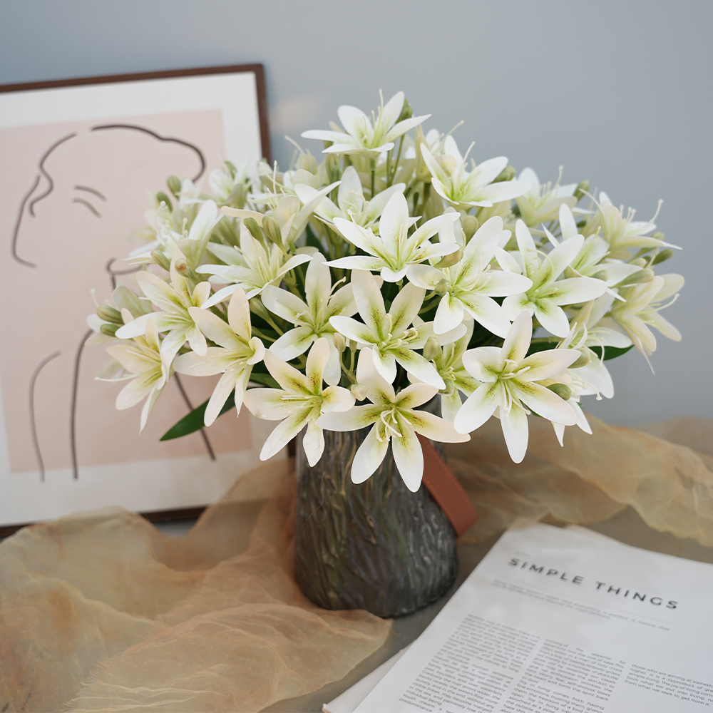 19 Artificial 5-fork 10-head lily