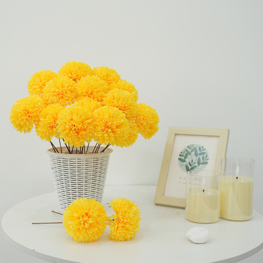 15 Artificial Flowers Chrysanthemum