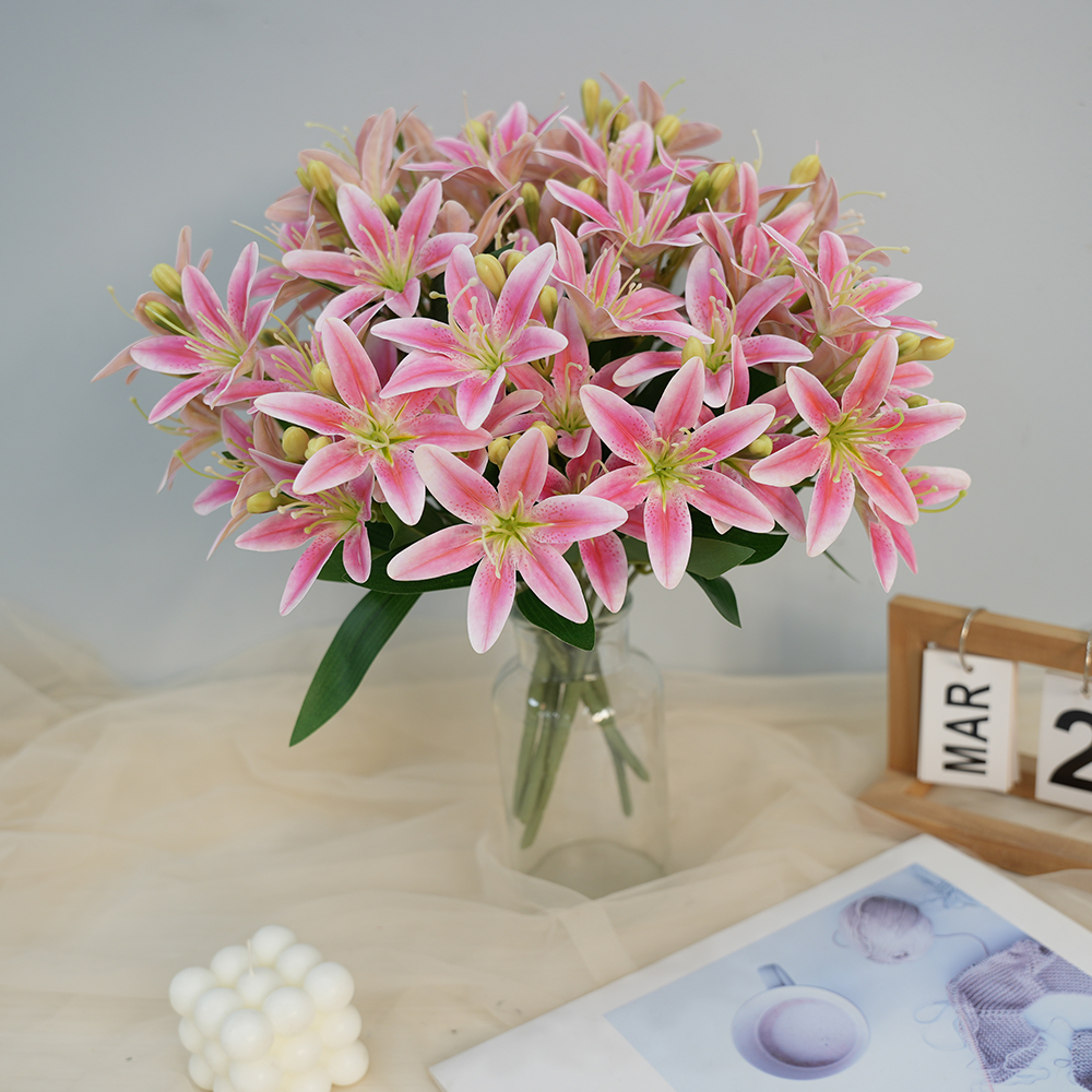 Artificial 5-fork 10-head lily