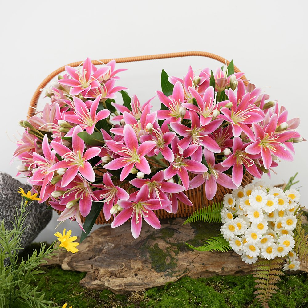 Artificial 5-fork 10-head lily