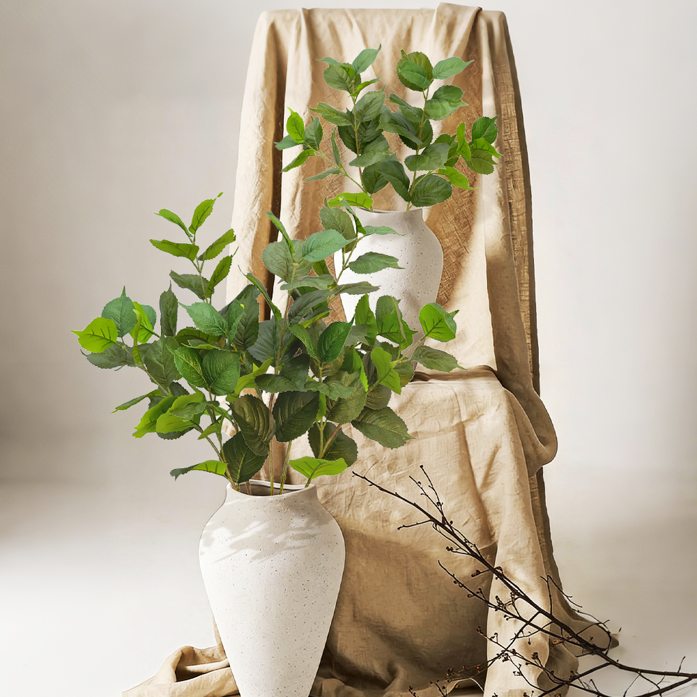 18 Artificial hydrangea leaves