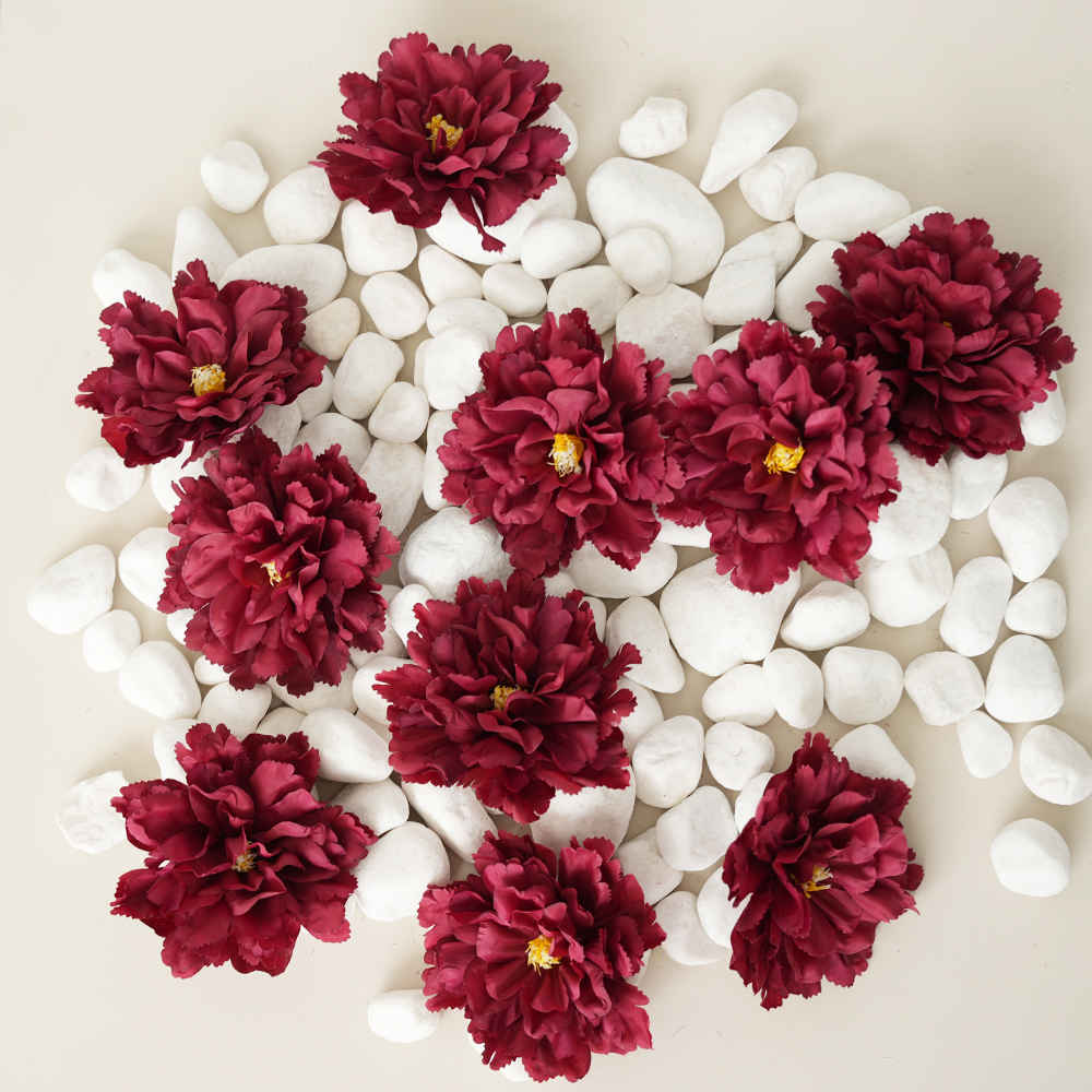 Artificial hibiscus peony flower head