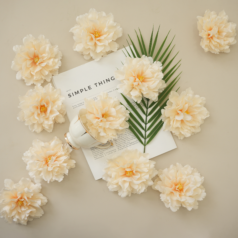 Artificial hibiscus peony flower head