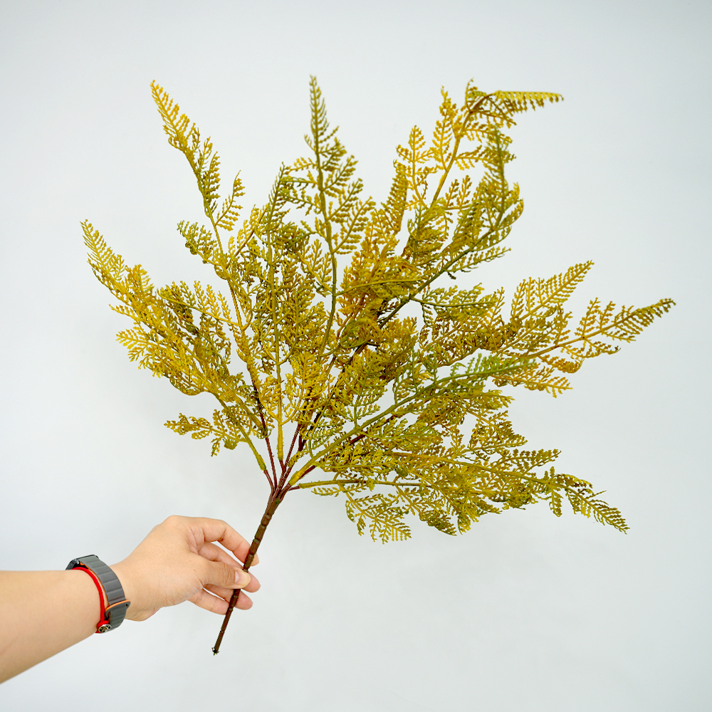 Artificial autumn fern leaves