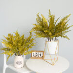 Artificial autumn fern leaves