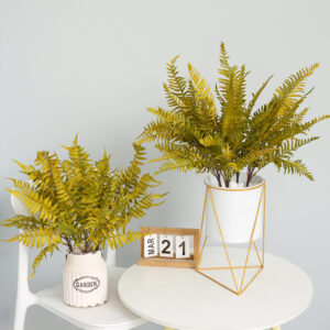 Artificial autumn fern leaves