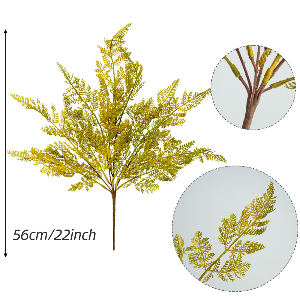 Artificial autumn fern leaves