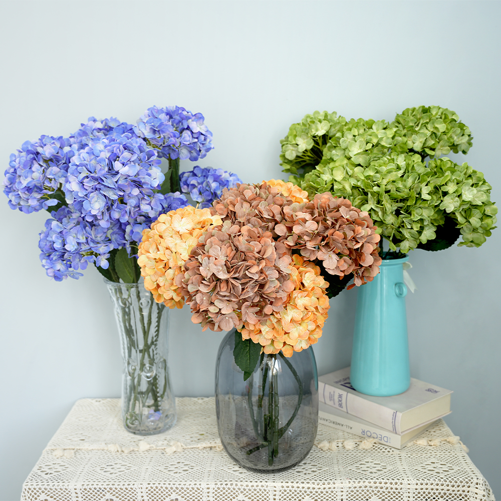 Artificial hydrangea flowers