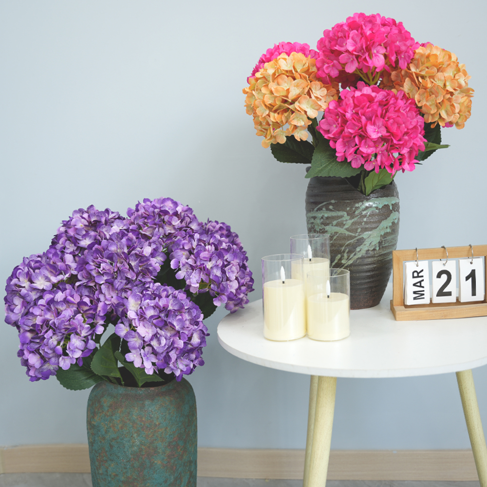 Artificial hydrangea flowers